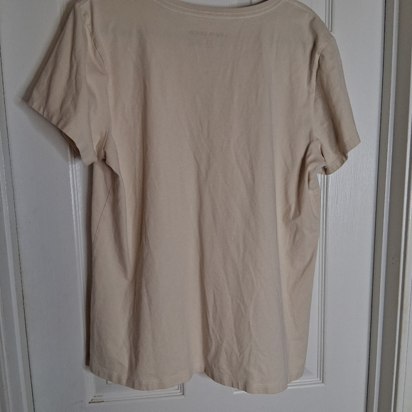 Life is Good Women’s Cream V-Neck Crusher Graphic Tee 100 % Cotton SZ XL - Picture 7 of 7